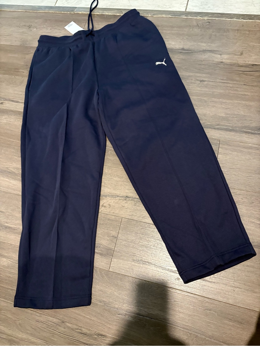 Puma Navy Blue Sweatpants with White Logo
